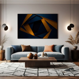 Goldenes Blaues Labyrinth Poster