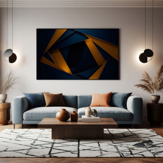Goldenes Blaues Labyrinth Poster (Von Creator hochgeladen)