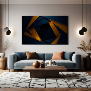 Goldenes Blaues Labyrinth Poster