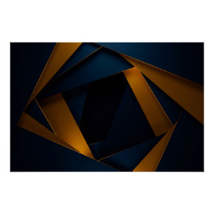 Goldenes Blaues Labyrinth Poster
