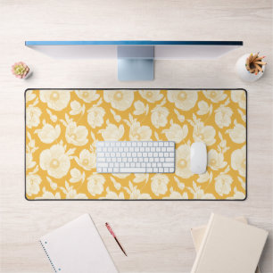 Goldenes Blume-Muster Schreibtischunterlage