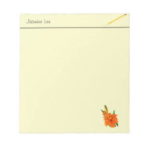 goldenes Blume Notizblock