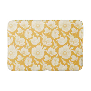 Goldenes Blumen-Muster Badematte