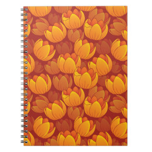 Goldenes Blumen-Muster Notizblock
