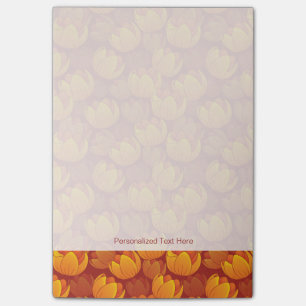 Goldenes Blumen-Muster Post-it Klebezettel