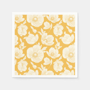 Goldenes Blumen-Muster Serviette