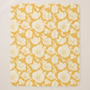 Goldenes Blumen-Muster Sherpadecke