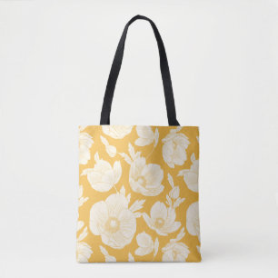 Goldenes Blumen-Muster Tasche