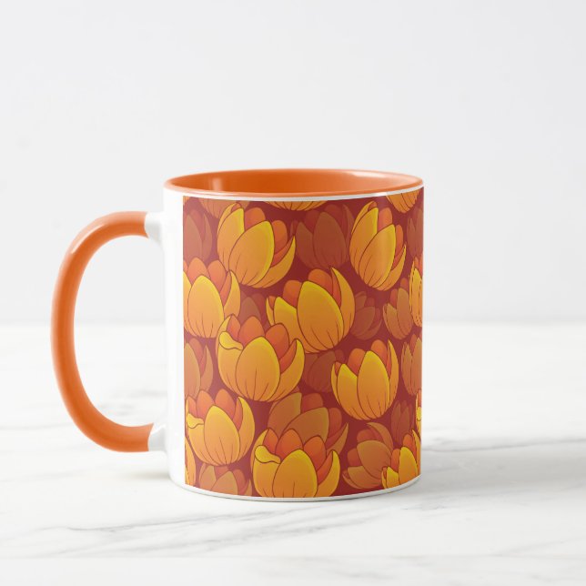 Goldenes Blumen-Muster Tasse (Links)