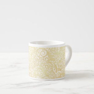 Goldenes Blumenblattmuster Espressotasse