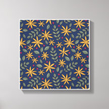 Goldenes Blumenmuster Botanisches Design