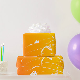 Goldenes Blumenmuster-Papier Geschenkpapier