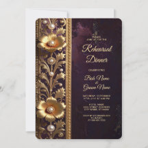Goldenes Blumenornament mit Perlen Probe