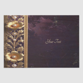 Goldenes Blumenornament mit Tissue-Papier Perlen Seidenpapier