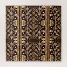 Goldenes Blumenornament Puzzle