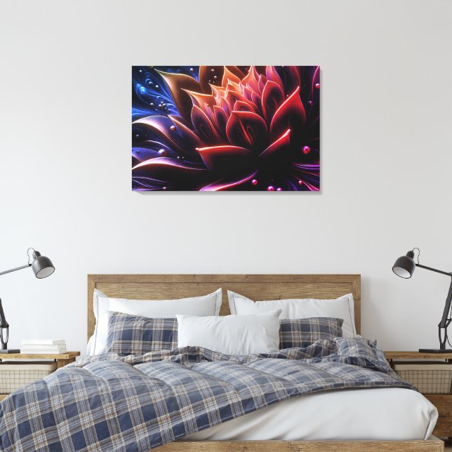 Goldenes Blut in den Tiefen des Lichts Leinwanddruck (Insitu (Schlafzimmer))