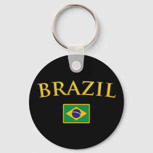 Goldenes Brasilien Schlüsselanhänger