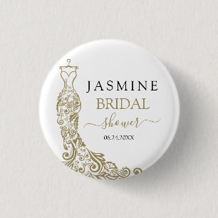 Goldenes Brautparty Button