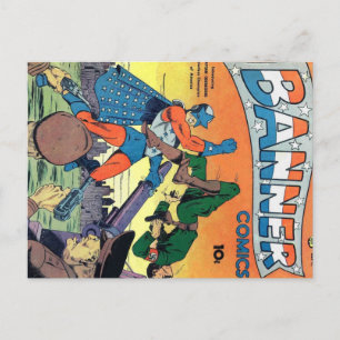 Goldenes Comic Kunst - Banner Comicen Postkarte