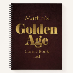 Goldenes Comic - Reservefreiheit Notizbuch