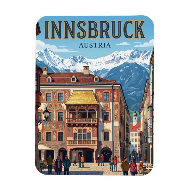 Goldenes Dachl Österreich Magnet (Vertikal)