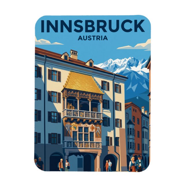 Goldenes Dachl Österreich Magnet (Vertikal)