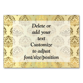 Goldenes Damastmuster Tischnummer