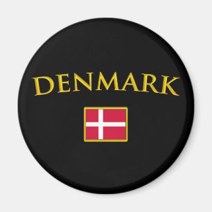 Goldenes Dänemark Magnet