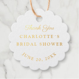 goldenes Dankeschön mit Herbsteiche Geschenkanhänger