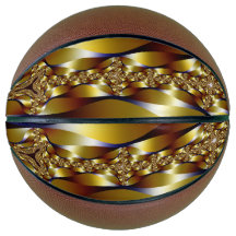Goldenes Design auf Basketball