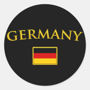 Goldenes Deutschland Runder Aufkleber