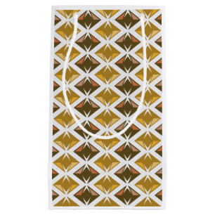 Goldenes Diamant-Muster grafisch Kleine Geschenktüte