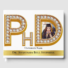 Goldenes Doktorat PhD Abschluss Zeremonie Party Fo Gästebuch