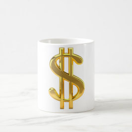 Goldenes Dollar-Zeichen Kaffeetasse