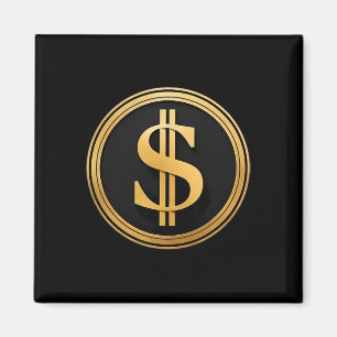 Goldenes Dollarsymbol D.o.g.e. 4. Juli 1776 2025 Magnet