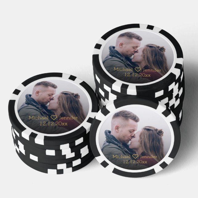Goldenes Drehbuch Foto Jubiläum Pokerchips (Stapel)