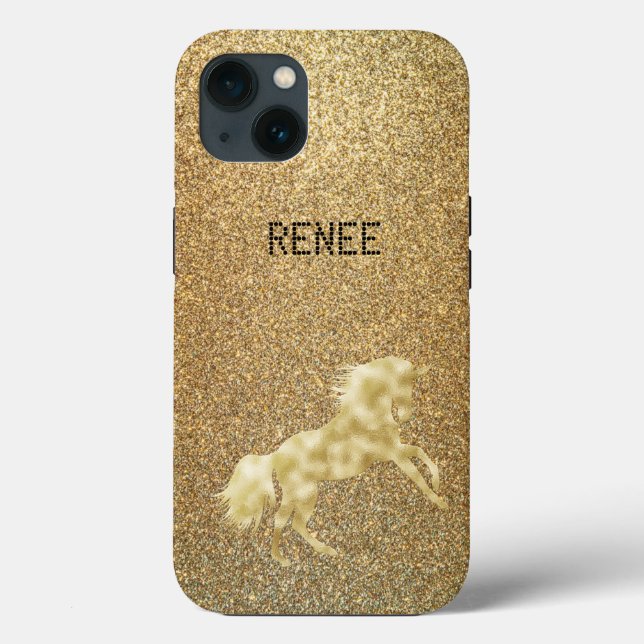 Goldenes Einhorn Case-Mate iPhone Hülle (Rückseite)