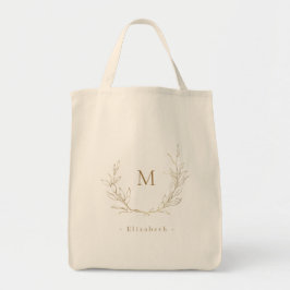 Goldenes, elegantes Kranz Bridesmaid Jumbo Stoffbeutel