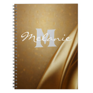 Goldenes Elegantes Notizbuch Notizblock