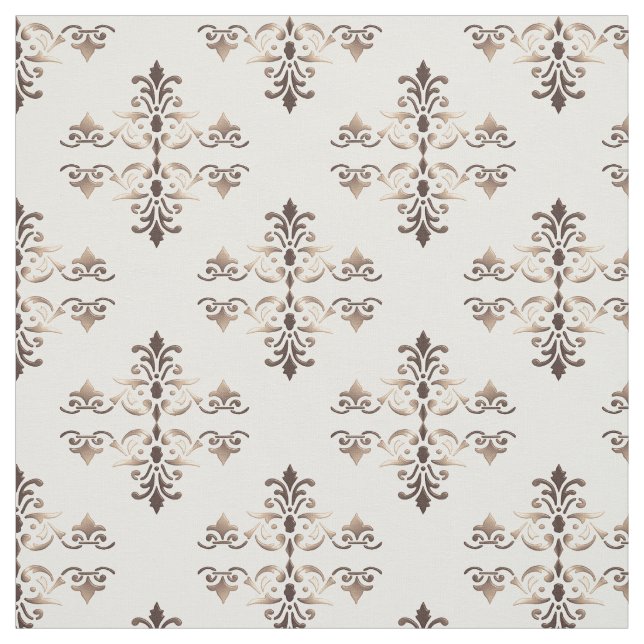 Goldenes Element des Damastes Stoff (Muster)