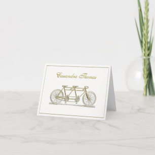 Goldenes Fahrrad Rahmen für zwei H Dankeskarte