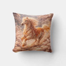 Goldenes Fantasy-Pferd Laufender Traum Kissen