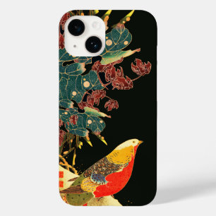 Goldenes Fasan im Schnee Antike Japanische Blume Case-Mate iPhone 14 Hülle
