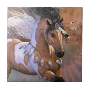 Goldenes Feder Fliese