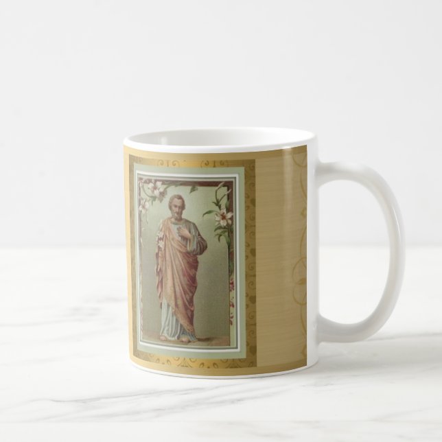 Goldenes FEST Gebet St- JosephTasse w Kaffeetasse (Rechts)