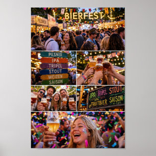 Goldenes Festival Freuden- und Lachterplakat Poster