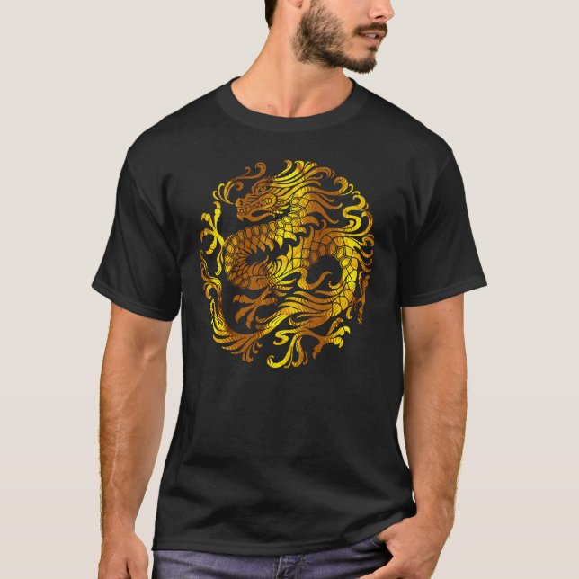 Goldenes Feuer: Ein Drachengraben T-Shirt (Vorderseite)