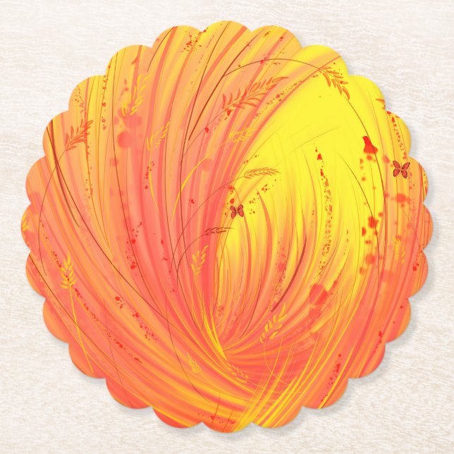 goldenes Feuer Untersetzer (Vorderseite)