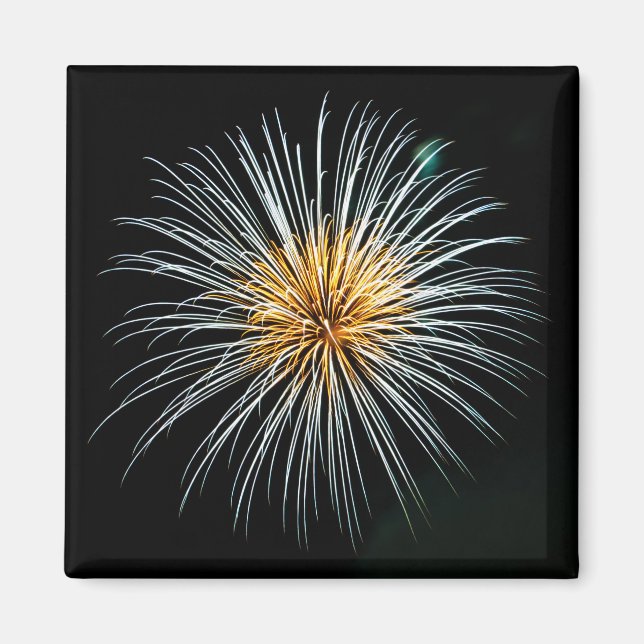 Goldenes Feuerwerk Magnet (Vorne)