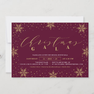 Goldenes Firmen-Weihnachtsgala, Weihnachtsfeier Einladung